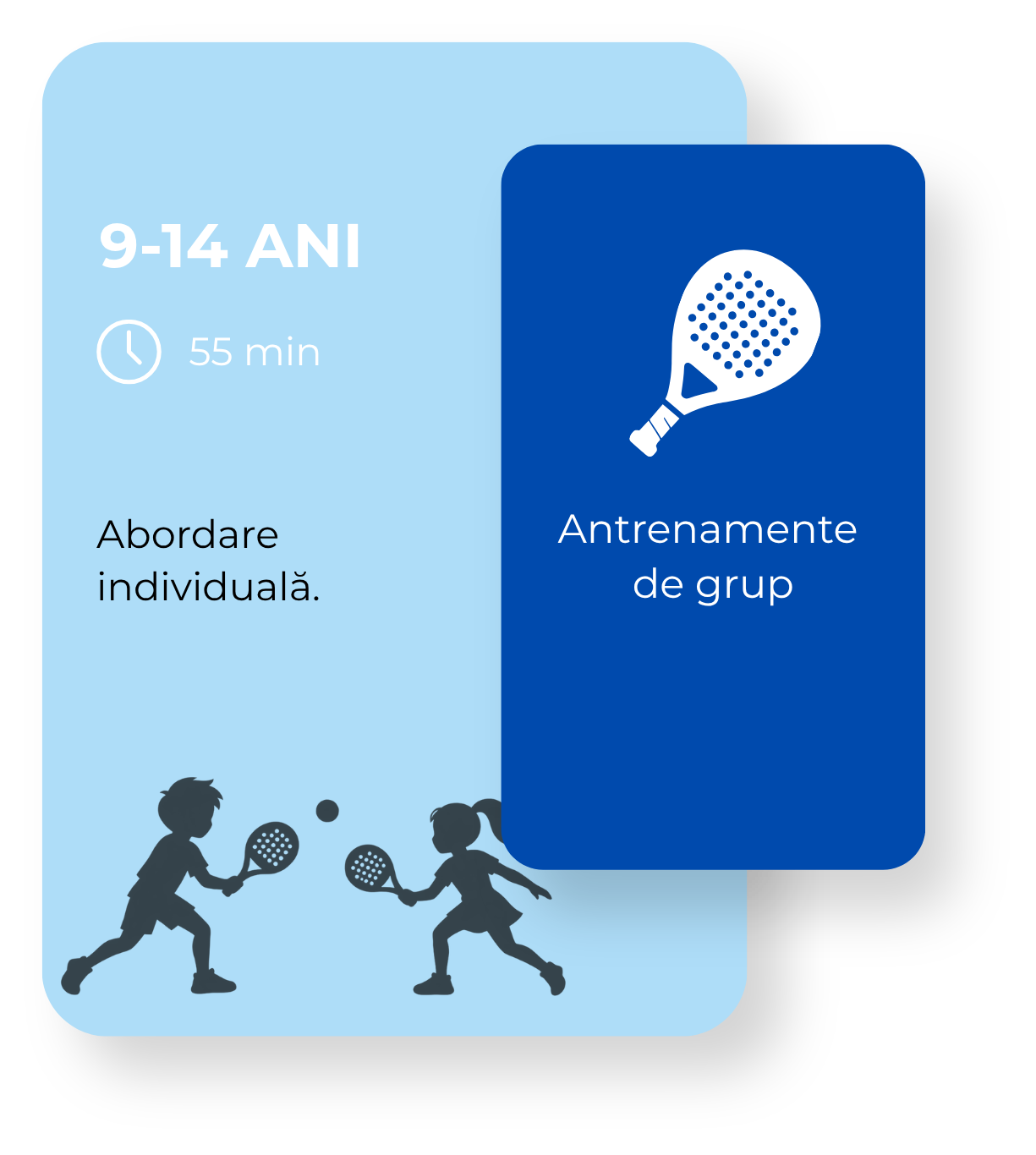 Antrenamente de grup Padel pentru copii, 9–14 ani, 55 minute