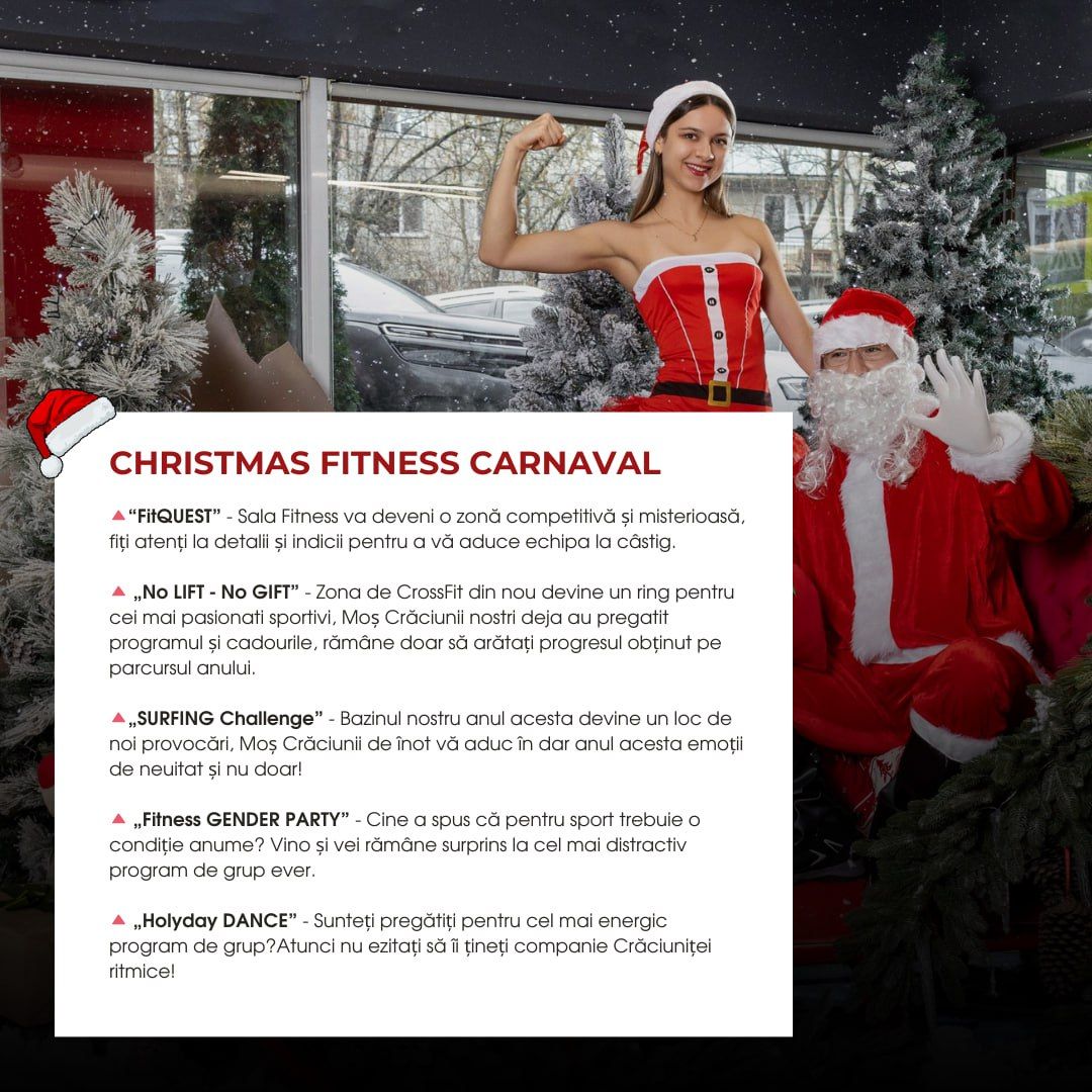 SportPark invită toți membrii clubului la Christmas Fitness CARNAVAL .?